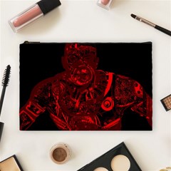 Warrior - Red Cosmetic Bag (large)  by Valentinaart