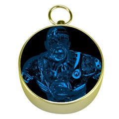 Warrior - Blue Gold Compasses by Valentinaart