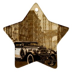 Vintage Old Car Ornament (star) by Valentinaart