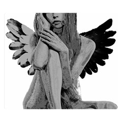 Stone Angel Double Sided Flano Blanket (small)  by Valentinaart