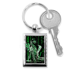 Cyber Angel Key Chains (rectangle)  by Valentinaart