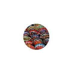 Art Background Bowl Ceramic Color 1  Mini Magnets by Simbadda