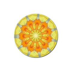 Sunshine Sunny Sun Abstract Yellow Magnet 3  (round) by Simbadda