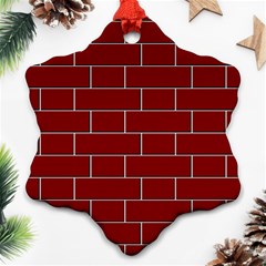 Flemish Bond Snowflake Ornament (two Sides) by Simbadda