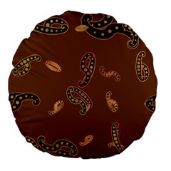 Brown Forms Large 18  Premium Flano Round Cushions by Simbadda