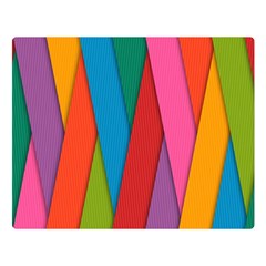 Colorful Lines Pattern Double Sided Flano Blanket (large)  by Simbadda