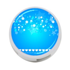 Blue Dot Star 4-port Usb Hub (two Sides)  by Simbadda