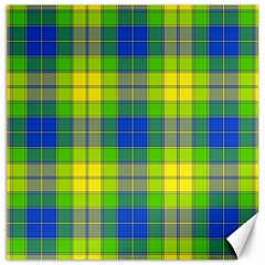 Spring Plaid Yellow Canvas 20  X 20   by Simbadda