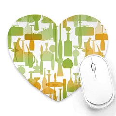 Angerine Blenko Glass Heart Mousepads by Simbadda