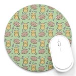 Cute Hamster Pattern Round Mousepads Front