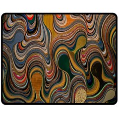 Swirl Colour Design Color Texture Double Sided Fleece Blanket (medium)  by Simbadda