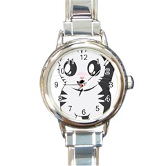 Meow Round Italian Charm Watch by evpoe