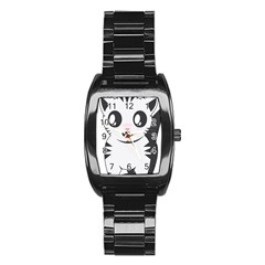 Meow Stainless Steel Barrel Watch by evpoe