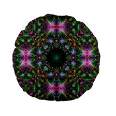 Digital Kaleidoscope Standard 15  Premium Flano Round Cushions by Simbadda