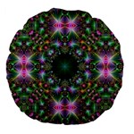 Digital Kaleidoscope Large 18  Premium Flano Round Cushions Back