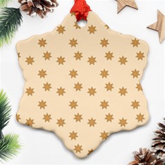 Pattern Gingerbread Star Snowflake Ornament (two Sides) by Simbadda