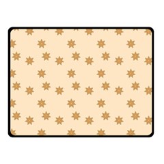 Pattern Gingerbread Star Double Sided Fleece Blanket (small)  by Simbadda