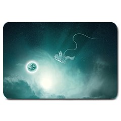 Astronaut Space Travel Gravity Large Doormat  by Simbadda
