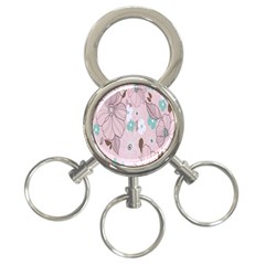 Background Texture Flowers Leaves Buds 3-ring Key Chains by Simbadda
