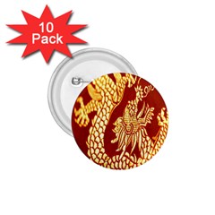 Fabric Pattern Dragon Embroidery Texture 1 75  Buttons (10 Pack) by Simbadda