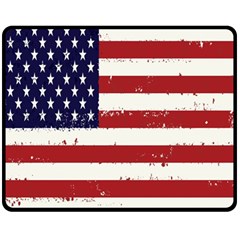 Flag United States United States Of America Stripes Red White Fleece Blanket (medium)  by Simbadda