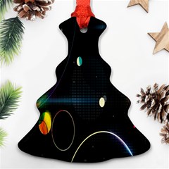 Glare Light Luster Circles Shapes Christmas Tree Ornament (two Sides) by Simbadda