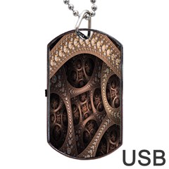 Patterns Dive Background Dog Tag Usb Flash (one Side) by Simbadda