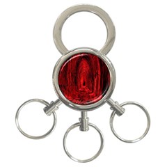 Tunnel Red Black Light 3-ring Key Chains by Simbadda