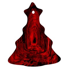 Tunnel Red Black Light Ornament (christmas Tree)  by Simbadda