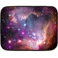 Small Magellanic Cloud Double Sided Fleece Blanket (mini)  by SpaceShop