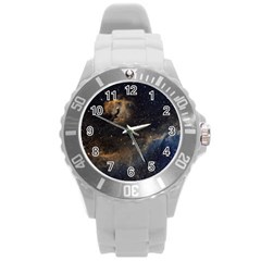 Seagull Nebula Round Plastic Sport Watch (l) by SpaceShop