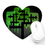 Binary Binary Code Binary System Heart Mousepads Front