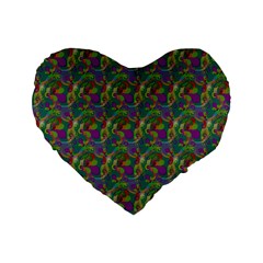 Pattern Abstract Paisley Swirls Standard 16  Premium Flano Heart Shape Cushions by Simbadda