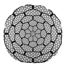 Grillage Large 18  Premium Flano Round Cushions by Simbadda