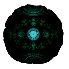 Grand Julian Fractal Large 18  Premium Flano Round Cushions by Simbadda