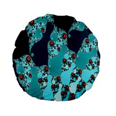 Decorative Fractal Background Standard 15  Premium Flano Round Cushions by Simbadda