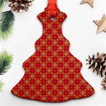 Abstract Seamless Floral Pattern Christmas Tree Ornament (Two Sides) Front