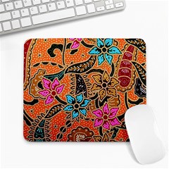 Colorful The Beautiful Of Art Indonesian Batik Pattern Large Mousepads by Simbadda