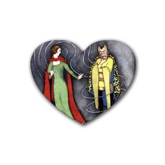 Beauty And The Beast Heart Coaster (4 Pack)  by athenastemple