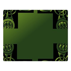 Celtic Corners Double Sided Flano Blanket (large)  by Simbadda