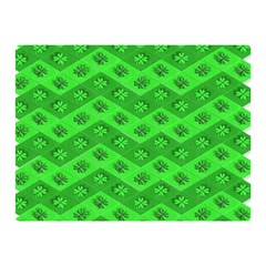 Shamrocks 3d Fabric 4 Leaf Clover Double Sided Flano Blanket (mini)  by Simbadda