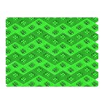 Shamrocks 3d Fabric 4 Leaf Clover Double Sided Flano Blanket (Mini)  35 x27  Blanket Front