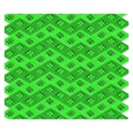 Shamrocks 3d Fabric 4 Leaf Clover Double Sided Flano Blanket (Small)  50 x40  Blanket Back