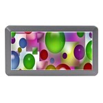 Colorful Bubbles Squares Background Memory Card Reader (Mini) Front