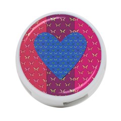 Butterfly Heart Pattern 4-port Usb Hub (two Sides)  by Simbadda