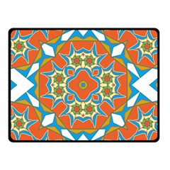 Digital Computer Graphic Geometric Kaleidoscope Double Sided Fleece Blanket (small)  by Simbadda