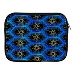 Blue Bee Hive Pattern Apple iPad 2/3/4 Zipper Cases Front
