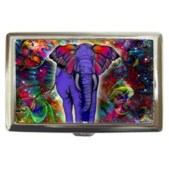 Abstract Elephant With Butterfly Ears Colorful Galaxy Cigarette Money Cases by EDDArt