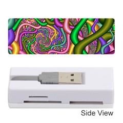 Fractal Background With Tangled Color Hoses Memory Card Reader (stick)  by Amaryn4rt