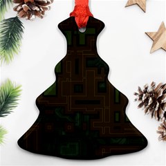 Circuit Board A Completely Seamless Background Design Ornament (christmas Tree)  by Simbadda